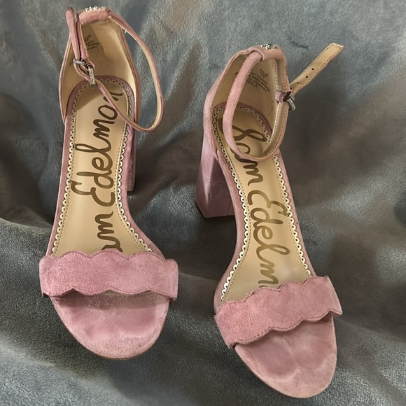 Sam Edelman Odila scalloped hell leather upper suede Sz 6 M - Picture 8 of 8